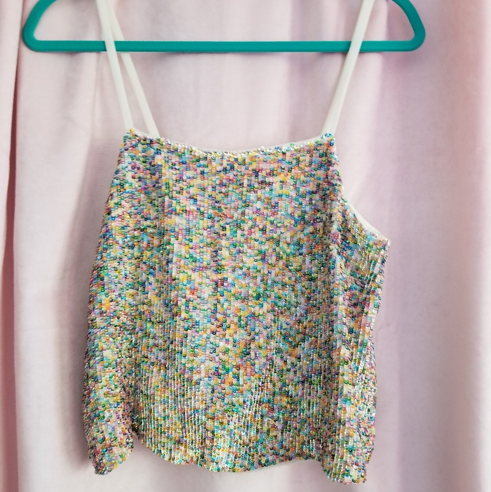 Top Shop sequined top.